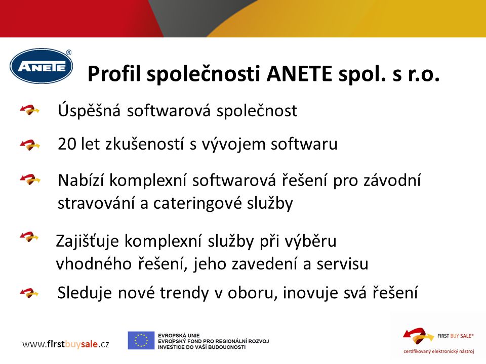 Profil společnosti ANETE spol. s r.o.
