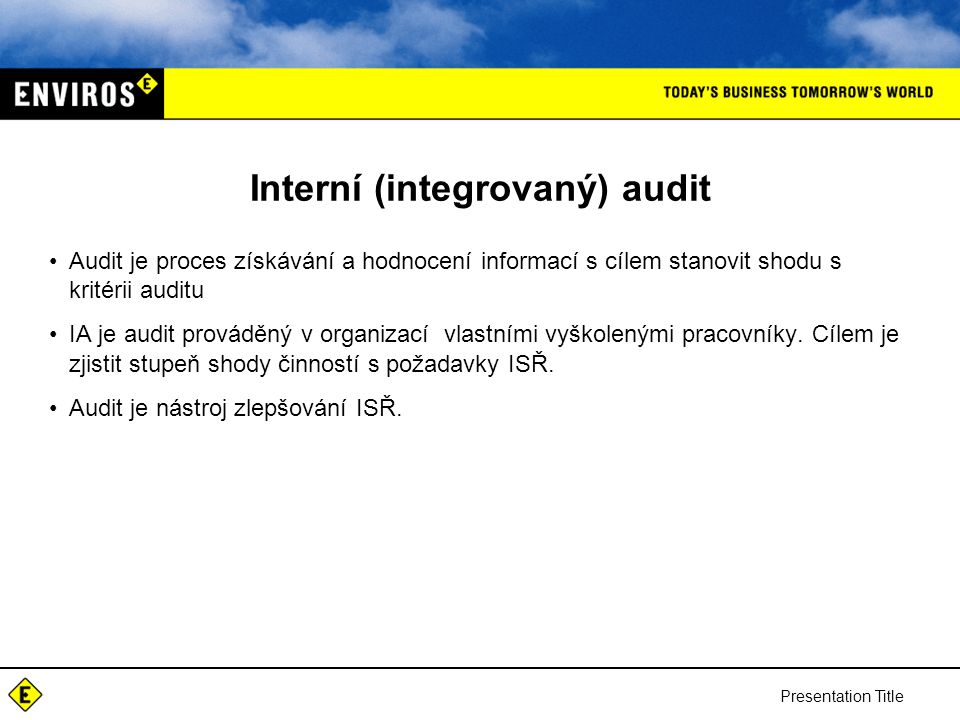 Interní (integrovaný) audit