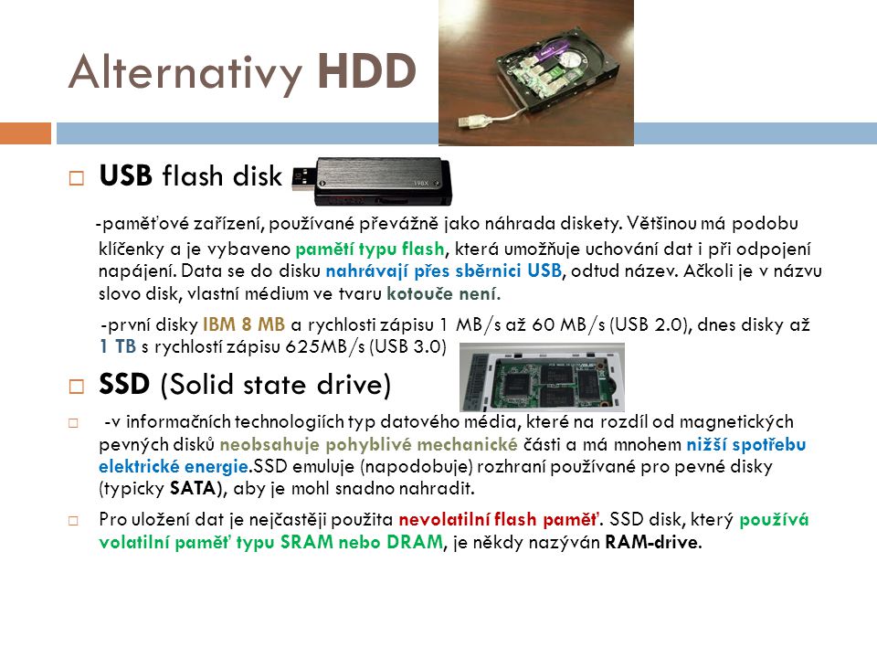 Alternativy HDD USB flash disk