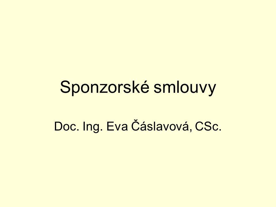 Doc. Ing. Eva Čáslavová, CSc.