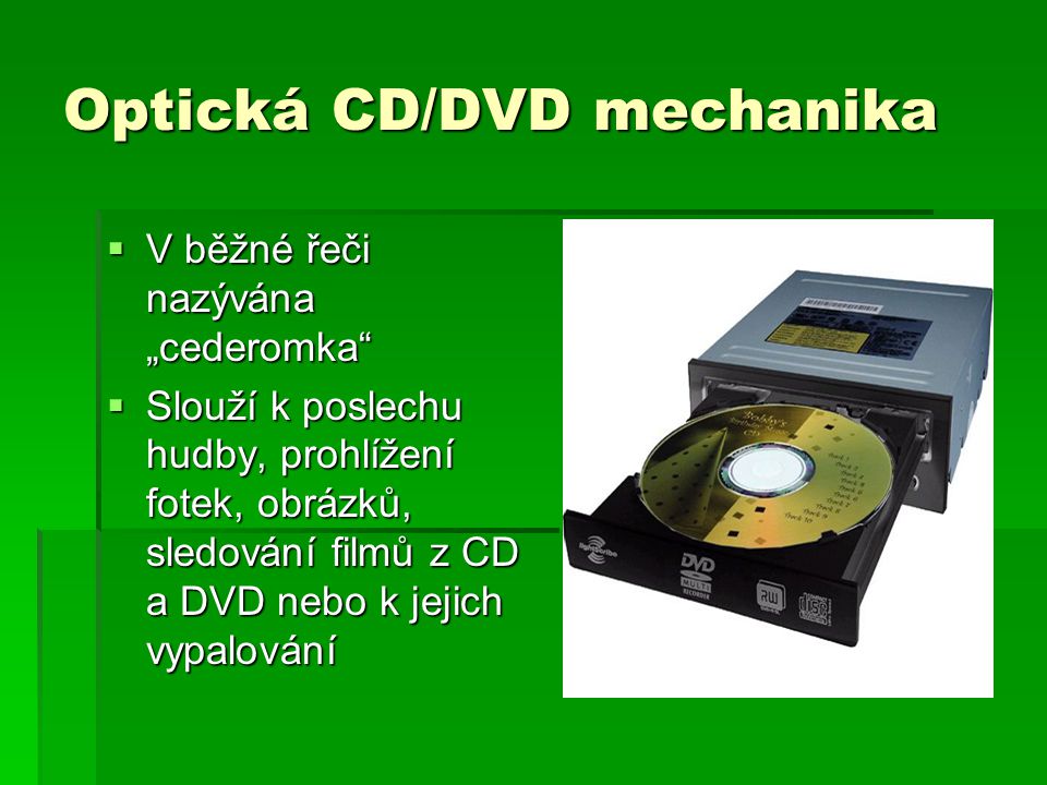 Optická CD/DVD mechanika