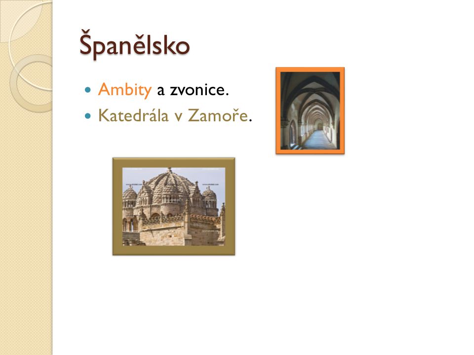 Španělsko Ambity a zvonice. Katedrála v Zamoře.