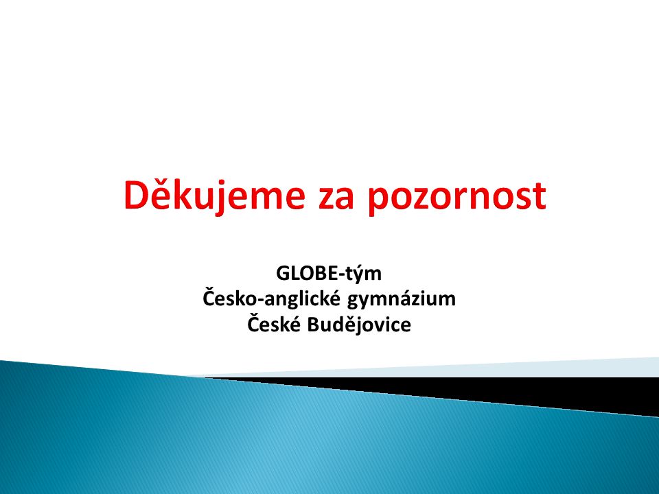 GLOBE-tým Česko-anglické gymnázium České Budějovice
