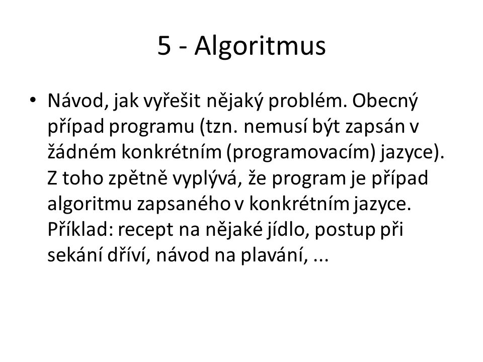 5 - Algoritmus