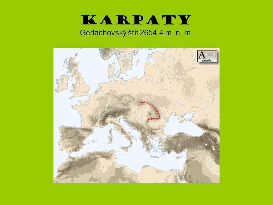 Karpaty Gerlachovský štít 2654,4 m. n. m.