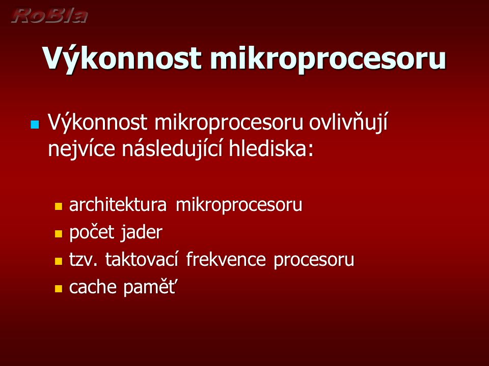 Výkonnost mikroprocesoru
