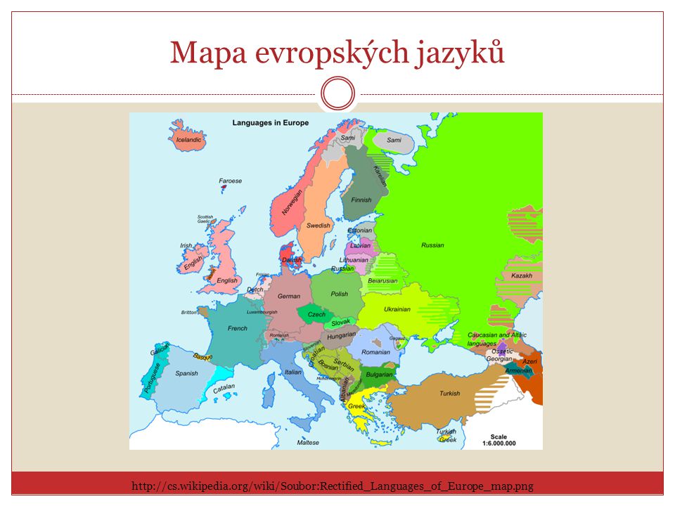Mapa evropských jazyků
