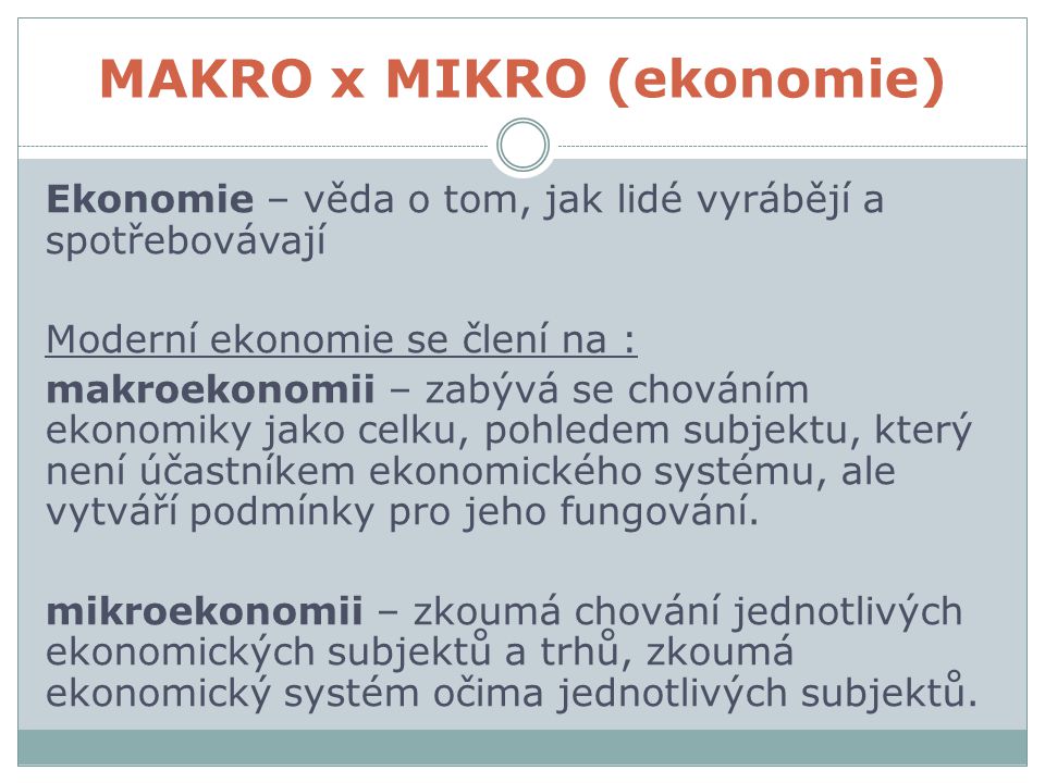 MAKRO x MIKRO (ekonomie)