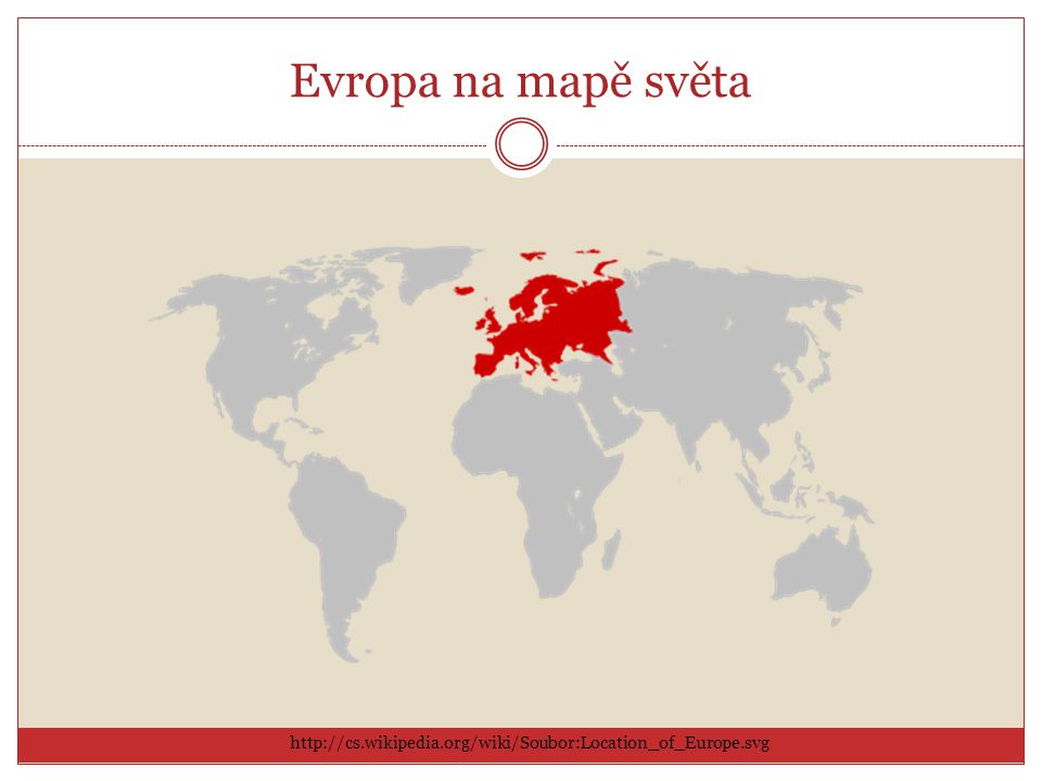 Evropa na mapě světa