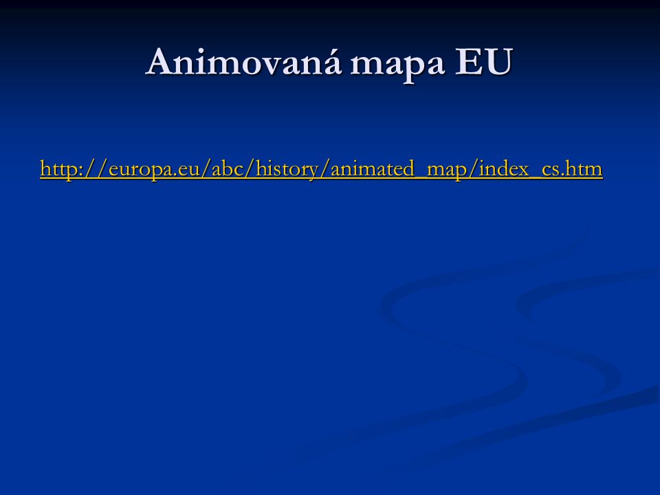 Animovaná mapa EU
