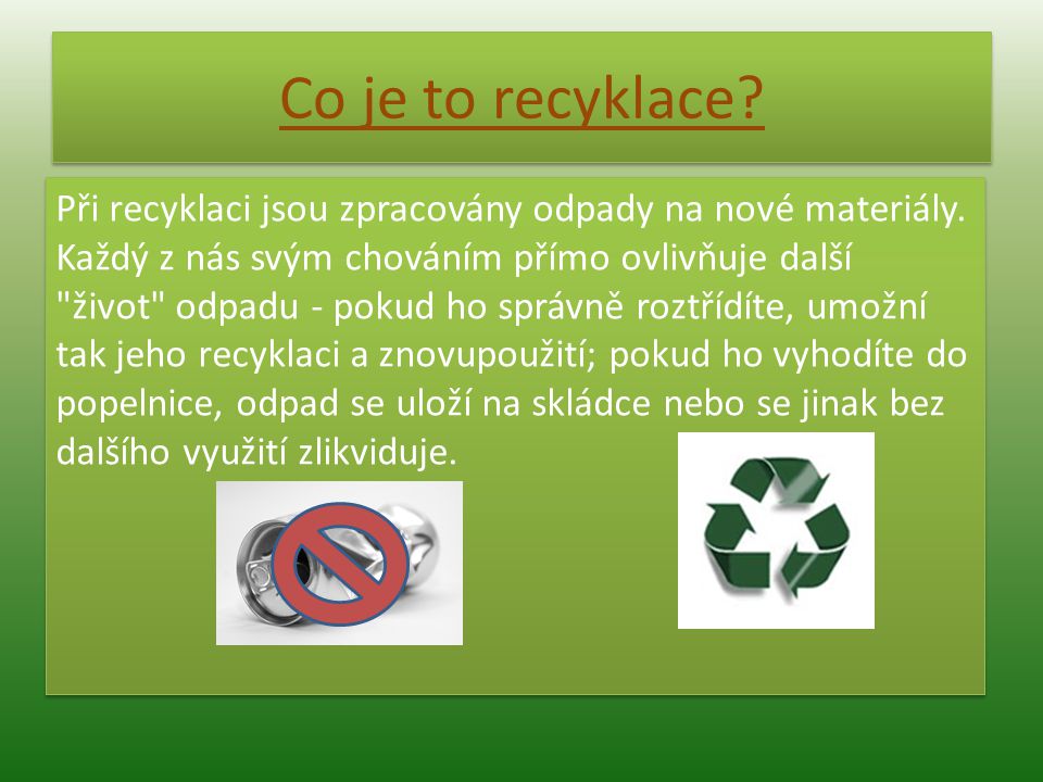 Co je to recyklace