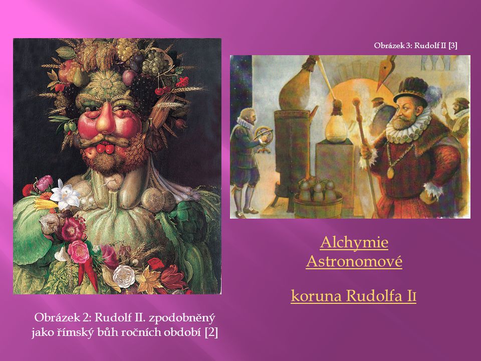 Obrázek 2: Rudolf II. zpodobněný jako římský bůh ročních období [2]