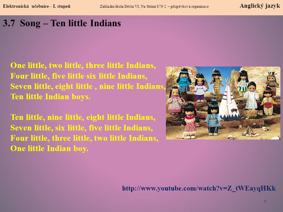3.7 Song – Ten little Indians