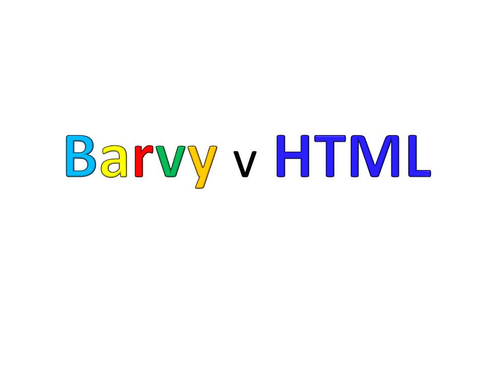 Barvy v HTML