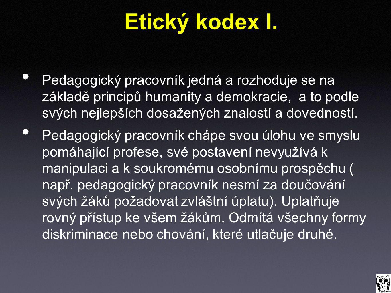 Etický kodex I.