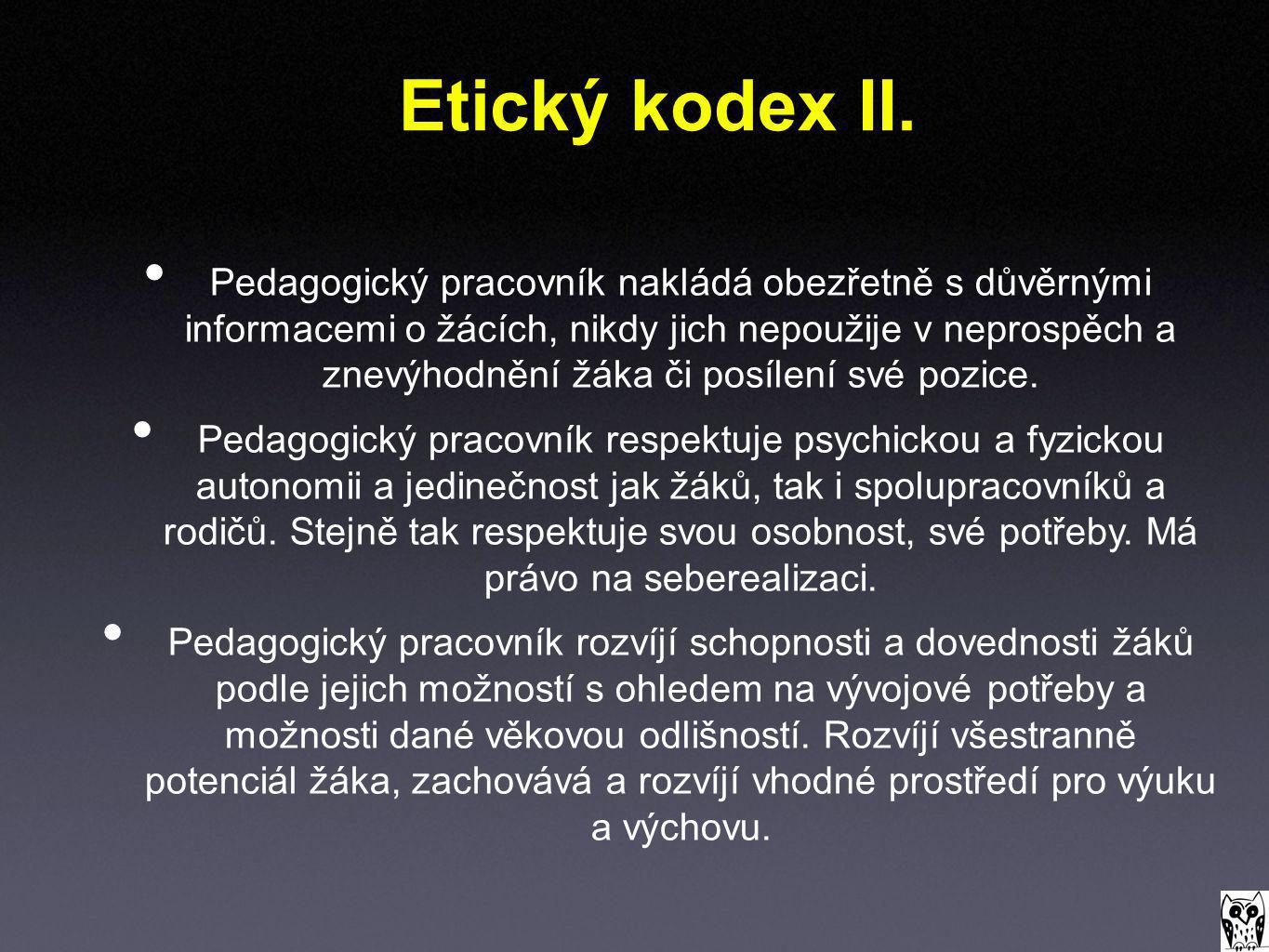 Etický kodex II.