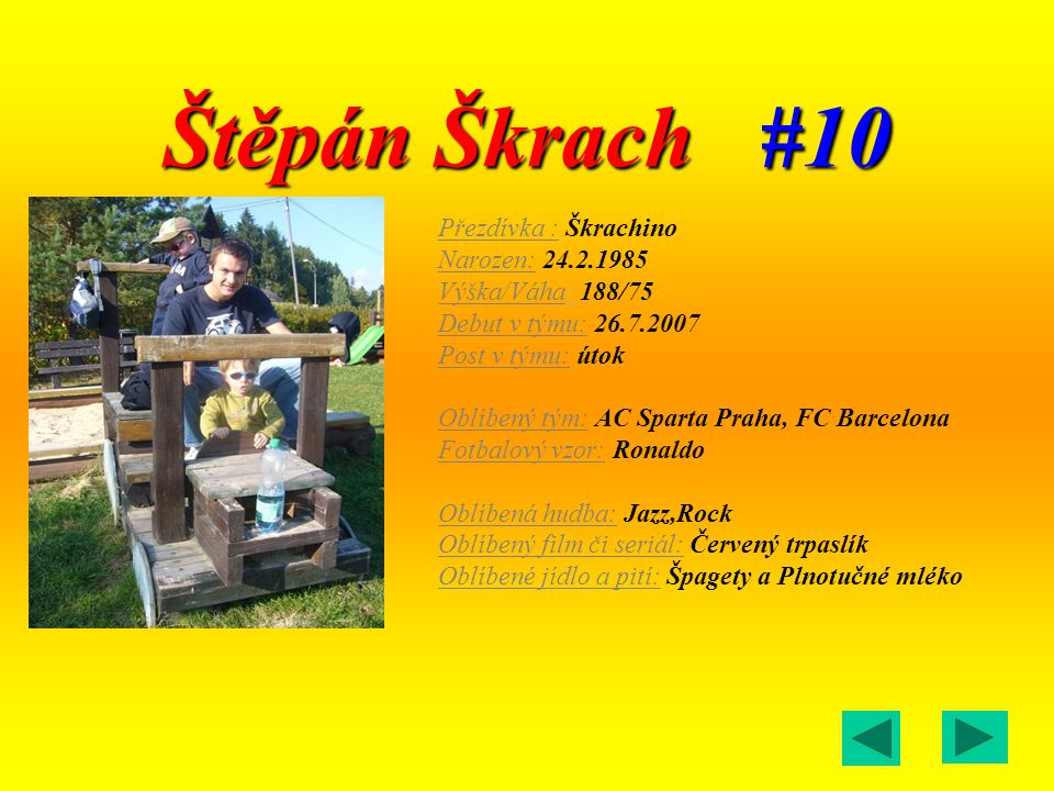 Štěpán Škrach #10 Přezdívka : Škrachino Narozen: