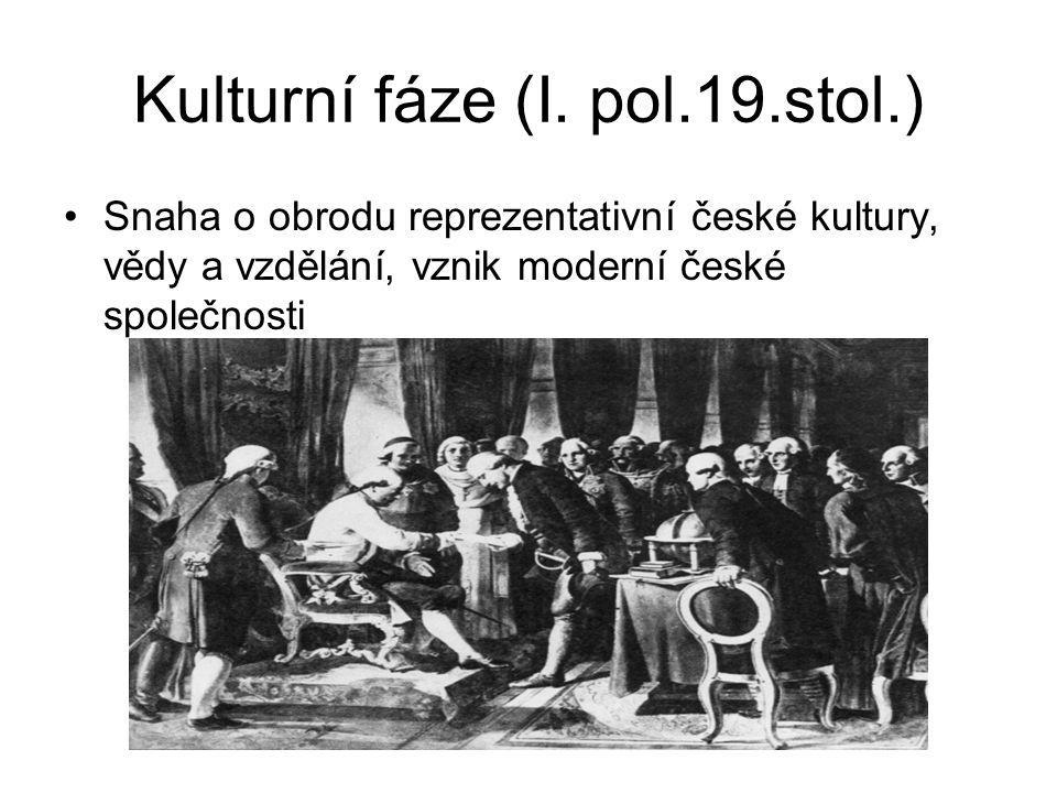 Kulturní fáze (I. pol.19.stol.)