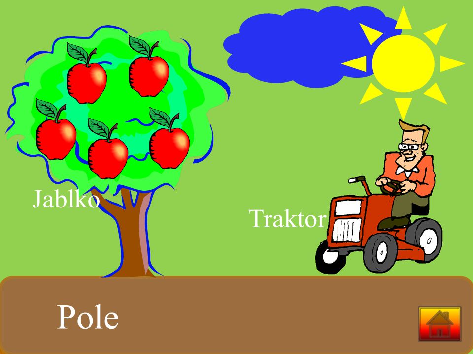 Jablko Traktor Pole