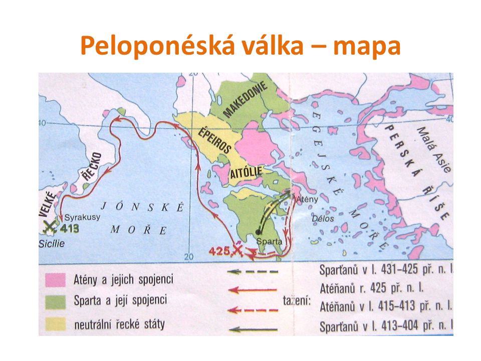 Peloponéská válka – mapa