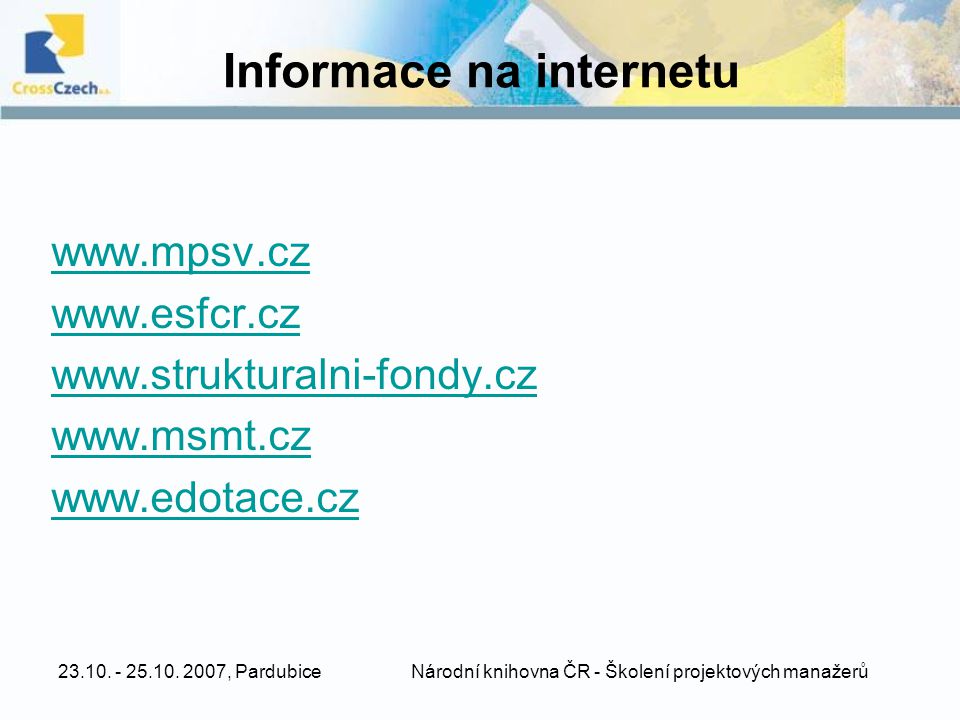 Informace na internetu