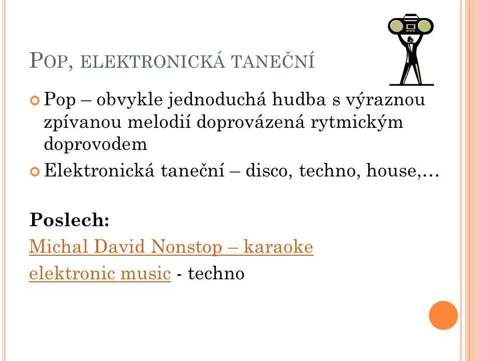 Pop, elektronická taneční