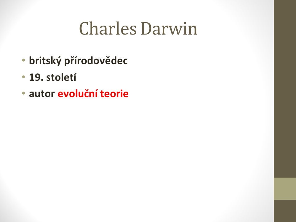 Charles Darwin britský přírodovědec 19. století autor evoluční teorie