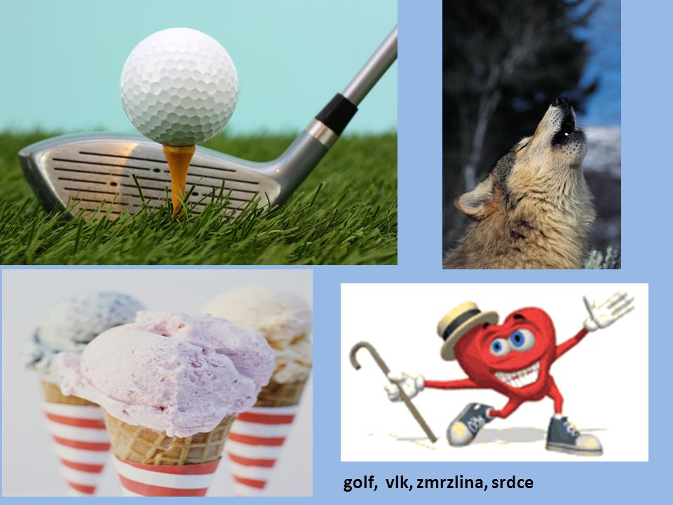 golf, vlk, zmrzlina, srdce