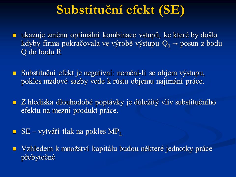 Substituční efekt (SE)