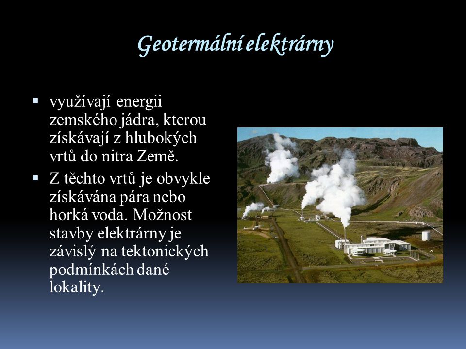 Geotermální elektrárny