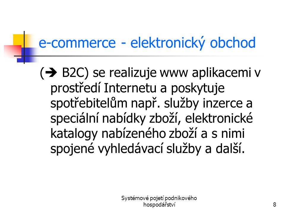 e-commerce - elektronický obchod