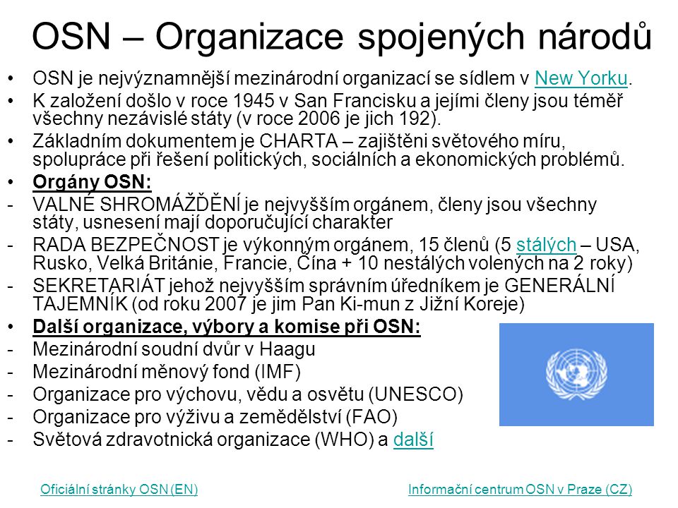 OSN – Organizace spojených národů