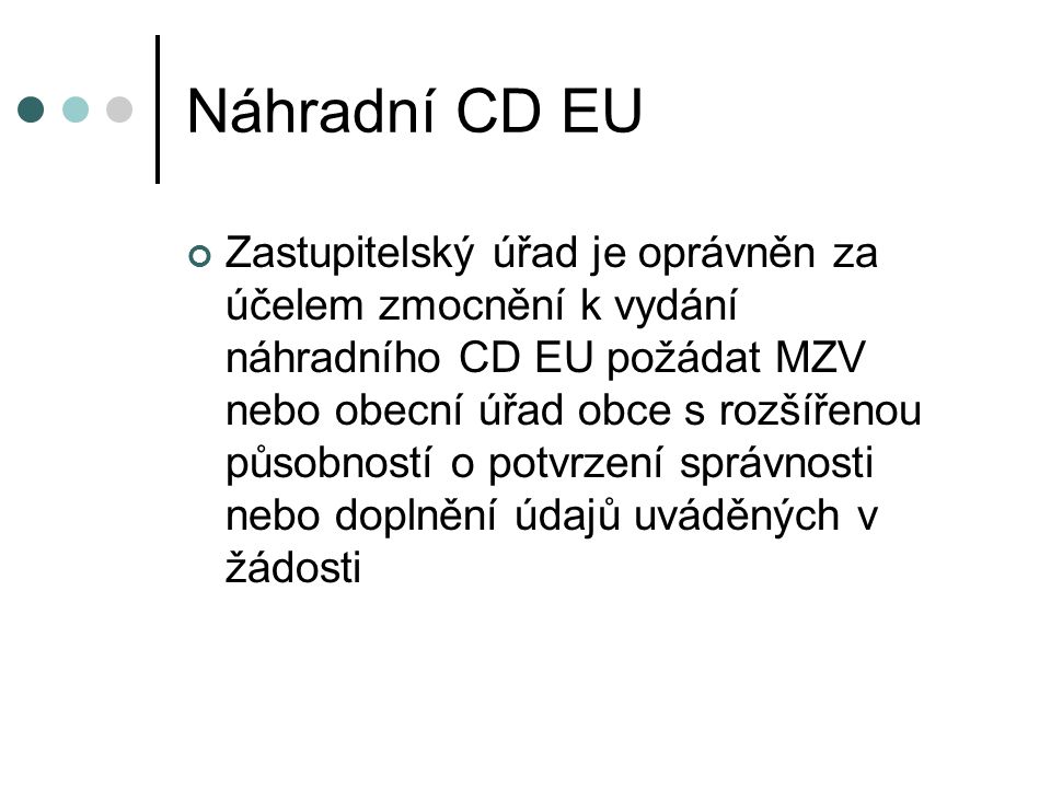Náhradní CD EU
