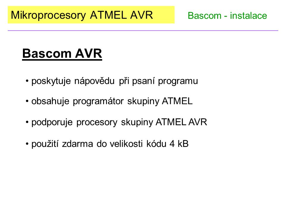 Mikroprocesory ATMEL AVR