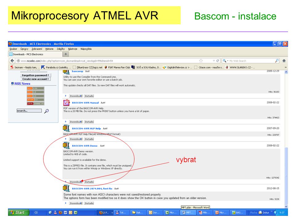 Mikroprocesory ATMEL AVR