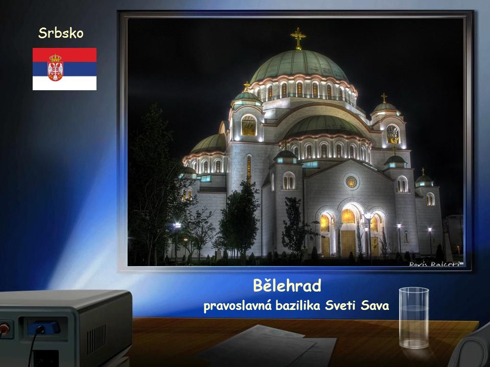 Srbsko Panorama Bělehrad pravoslavná bazilika Sveti Sava