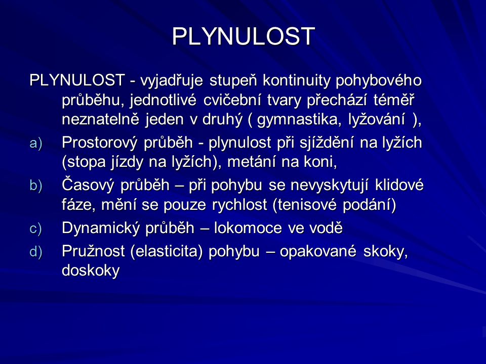 PLYNULOST