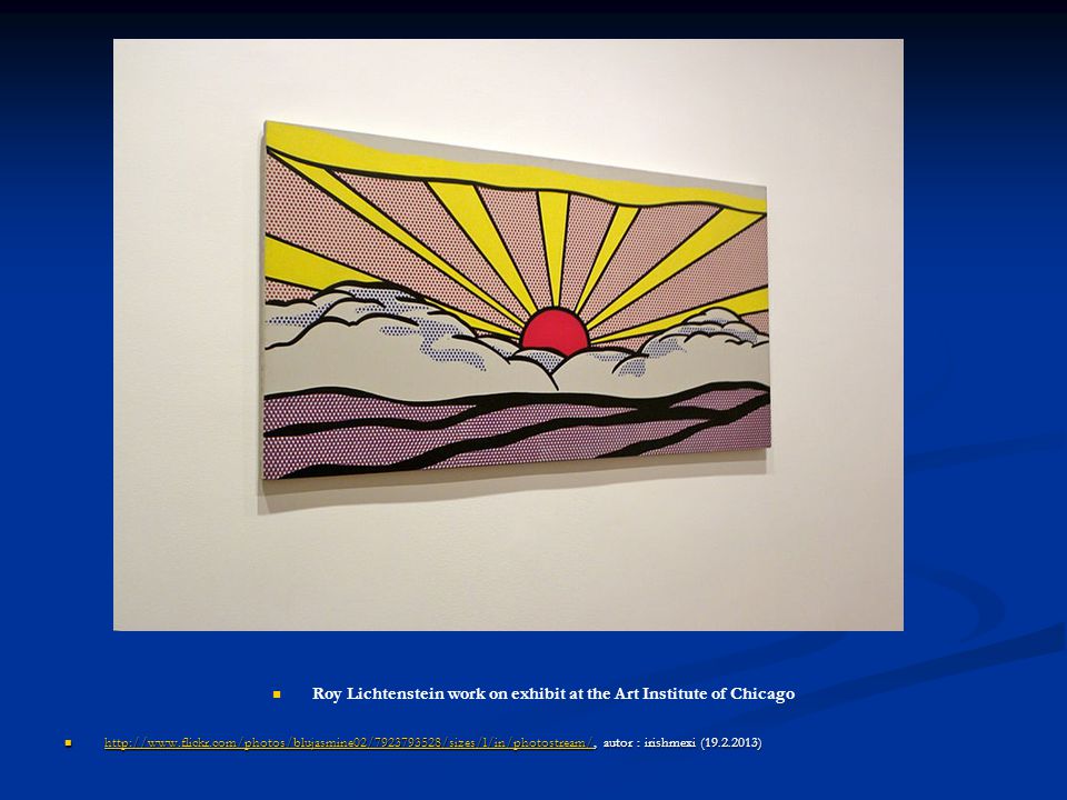 Roy Lichtenstein work on exhibit at the Art Institute of Chicago