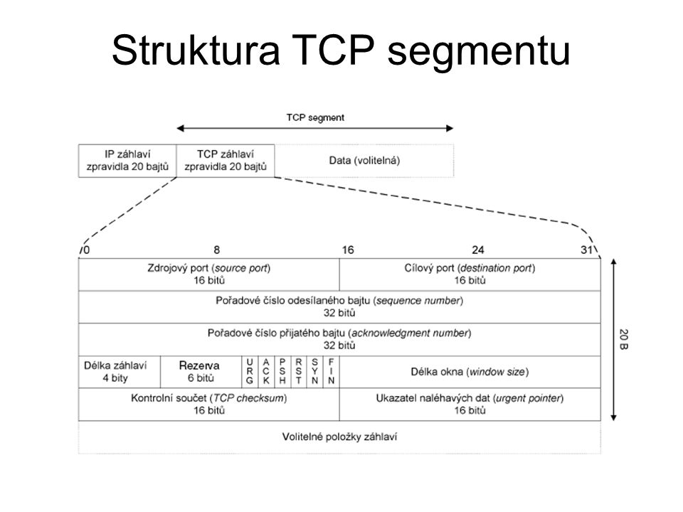 Struktura TCP segmentu