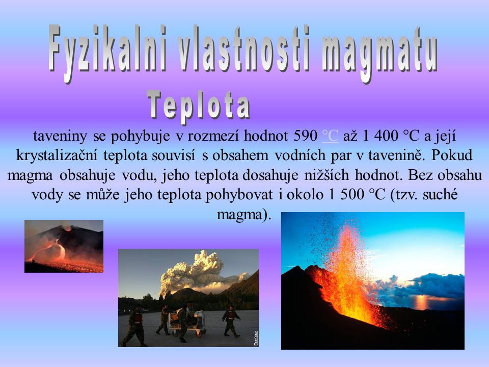 Fyzikalni vlastnosti magmatu