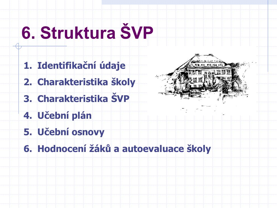 6. Struktura ŠVP Identifikační údaje Charakteristika školy