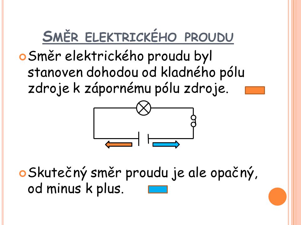 Směr elektrického proudu