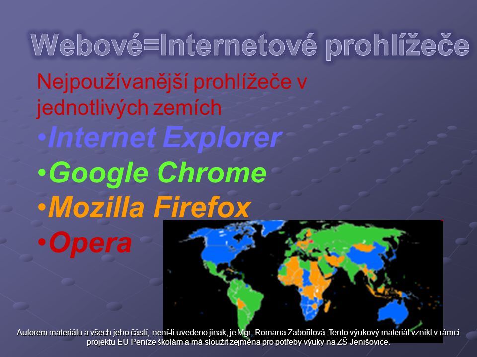 Webové=Internetové prohlížeče