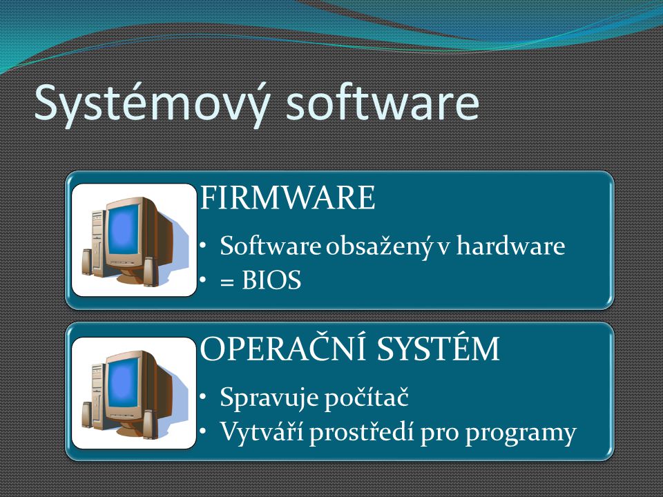 Systémový software FIRMWARE OPERAČNÍ SYSTÉM