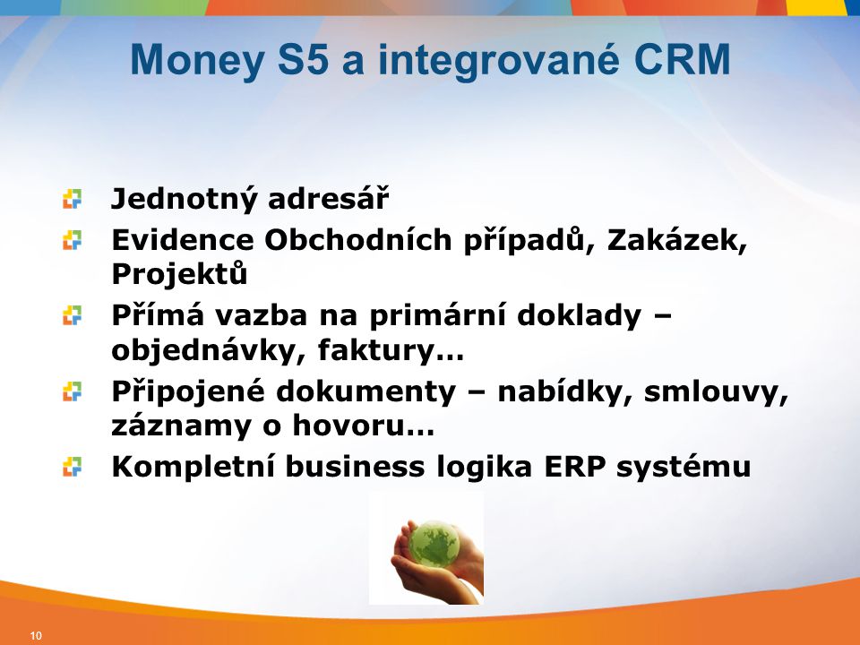 Money S5 a integrované CRM