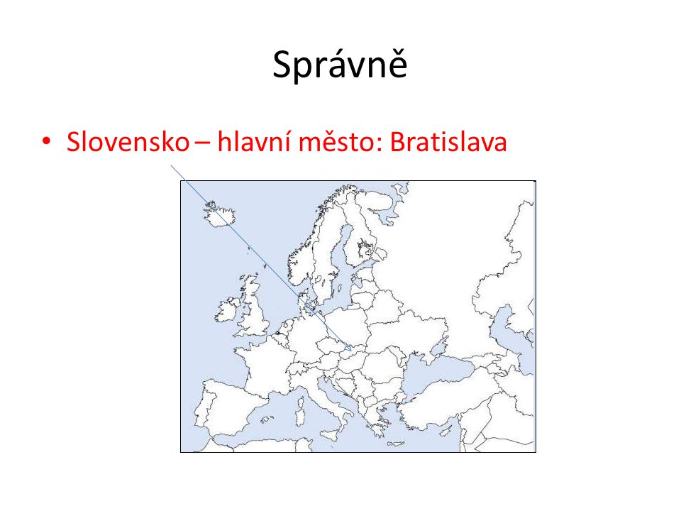 Správně Slovensko – hlavní město: Bratislava