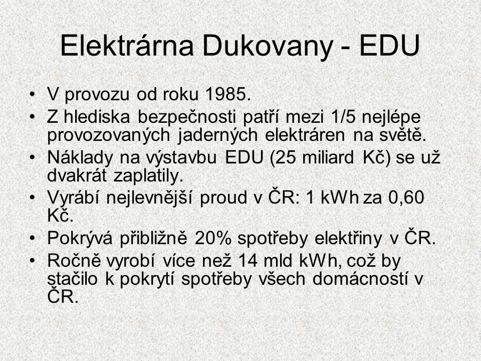 Elektrárna Dukovany - EDU
