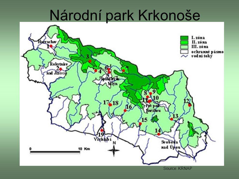 Národní park Krkonoše Source: KRNAP
