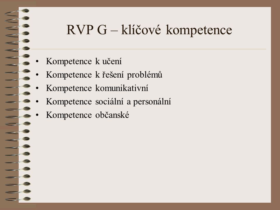 RVP G – klíčové kompetence
