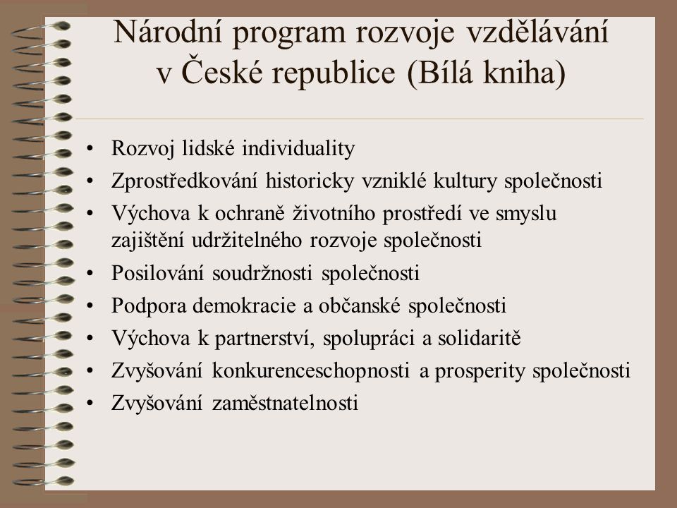 Národní program rozvoje vzdělávání v České republice (Bílá kniha)